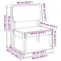 Chaises de jardin lot de 2 cire marron 60x52,5x72 cm