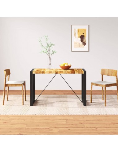 Table à manger Bois de manguier brut 120 cm