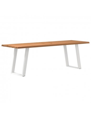 Table à manger marron clair 240x80x74 cm bois de chêne massif