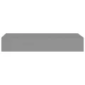 Étagères à tiroirs murales 2 pcs gris 60x23,5x10 cm MDF