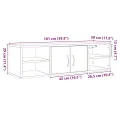 Armoire murale chêne artisanal 102x30x29 cm bois d'ingénierie