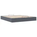  Cadre de lit ottoman sans matelas gris foncé 160x200 cm velours