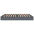  Cadre de lit ottoman sans matelas gris foncé 160x200 cm velours