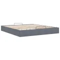  Cadre de lit ottoman sans matelas gris foncé 160x200 cm velours