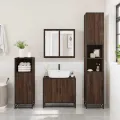 Armoire de lavabo de salle de bain chêne marron 65x33x60 cm