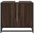 Armoire de lavabo de salle de bain chêne marron 65x33x60 cm