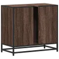 Armoire de lavabo de salle de bain chêne marron 65x33x60 cm