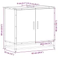 Armoire de lavabo de salle de bain chêne marron 65x33x60 cm