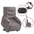 Fauteuil inclinable de massage Taupe Tissu