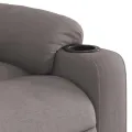 Fauteuil inclinable de massage Taupe Tissu