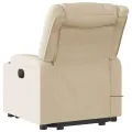 Fauteuil inclinable de massage électrique Crème Tissu