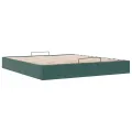  Cadre de lit ottoman sans matelas vert foncé 160x200 cm velours
