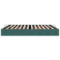  Cadre de lit ottoman sans matelas vert foncé 160x200 cm velours