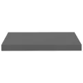 Étagère murale flottante Gris brillant 50x23x3,8 cm MDF
