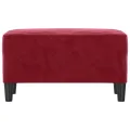 Banc Rouge bordeaux 70x35x41 cm Velours