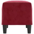 Banc Rouge bordeaux 70x35x41 cm Velours