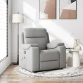 Fauteuil de massage inclinable gris nuage tissu