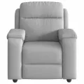 Fauteuil de massage inclinable gris nuage tissu
