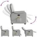 Fauteuil de massage inclinable gris nuage tissu