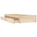 Cadre de lit sans matelas avec tiroirs
