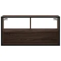 Meuble TV chêne marron 80x31x39,5 cm bois d'ingénierie et métal