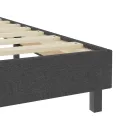 cadre de lit Gris foncé Tissu 140x200 cm