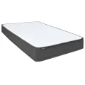 cadre de lit Gris foncé Tissu 140x200 cm