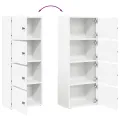 Bibliothèque blanc 40x24x102 cm bois d'ingénierie