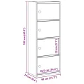 Bibliothèque blanc 40x24x102 cm bois d'ingénierie