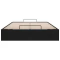 Cadre de lit ottoman sans matelas noir 120x200 cm velours