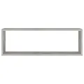 Étagères cube murales 4 pcs gris béton bois d'ingénierie