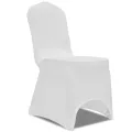 Housse de chaise extensible 4 pcs Blanc