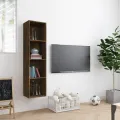 Bibliothèque/Meuble TV Chêne fumé 143x30x36cm Bois d'ingénierie