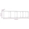 Bibliothèque/Meuble TV Chêne fumé 143x30x36cm Bois d'ingénierie