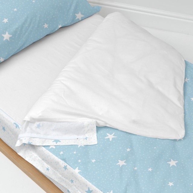 Quilt Cover without Filling HappyFriday Basic Kids Little star Blue 90