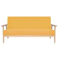 Ensemble de canapé 3 pcs Tissu jaune