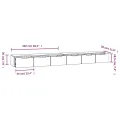 Armoires murales 2 pcs blanc 102x30x20 cm bois d'ingénierie