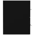 Armoire d'évier avec lavabo intégré Noir Aggloméré
