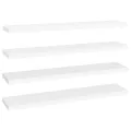 Étagères murales flottantes 4 pcs blanc 120x23,5x3,8 cm MDF