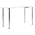 Table à manger Transparent 120x60x75 cm Verre trempé