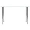 Table à manger Transparent 120x60x75 cm Verre trempé