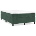 Cadre de lit sans matelas vert foncé 120x200 cm velours