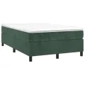 Cadre de lit sans matelas vert foncé 120x200 cm velours