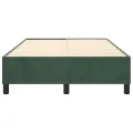 Cadre de lit sans matelas vert foncé 120x200 cm velours