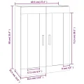 Armoire murale noir 69,5x32,5x90 cm bois d'ingénierie
