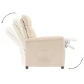 Fauteuil inclinable Beige Tissu microfibre