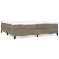 Cadre de lit sans matelas taupe 200x200 cm tissu
