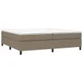 Cadre de lit sans matelas taupe 200x200 cm tissu