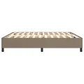 Cadre de lit sans matelas taupe 200x200 cm tissu