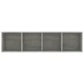 Bibliothèque/Meuble TV Gris béton 143x30x36 cm